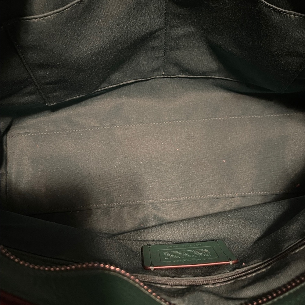 Coach Emerald Green Leather Shoulder Bag - Picture 13 of 16
